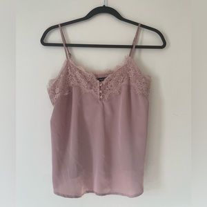 Abercrombie & Fitch pink satin tank